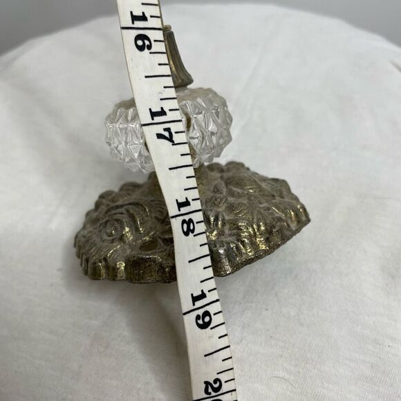 Vintage Modern Regency Crystal 3 Ring Hand Towel Holder Stand Bathroom Brass OS - Picture 3 of 7